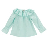 Touchcare Sleeveless Solid Baby Girl T-shirts Lotus Leaf Collar A-line O-Ncek Toddler Top Blouse Baby Girls Clothing Kid T Shirt