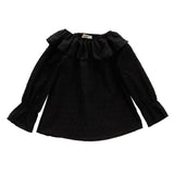 Touchcare Sleeveless Solid Baby Girl T-shirts Lotus Leaf Collar A-line O-Ncek Toddler Top Blouse Baby Girls Clothing Kid T Shirt