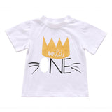1ST Birthday Toddler Infant Baby Boys Girls Summer Clothes T-shirt Tops Blouse Children Boy Girl Cotton Lovely T Shirt Clothing