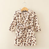 YATFIML 2017New Soft Children's Robes for 2-6Yrs Baby Kids Pajamas Boys Girls Cartoon Sleepwear Bathrobes Kids Hooded Baby Robes