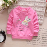 2017 New Spring Kids T-Shirt Baby Girls Long Sleeve Shirts Tops Baby Clothes Cute Candy Bow Girls Blouse 6-24months