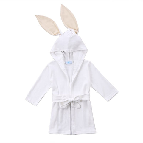 Lovely Newborn Toddler Kids Baby Girl Boys Clothes Long Sleeve Bunny Hooded Nightgown Robe Sleepwear Bathrobes Homewear Pajamas