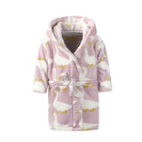 Cute Cartoon Pattern Children Bathrobe Autumn Long Sleeve Baby Pajamas Boys Girls Sleepwear Hooded Soft Kids Robes For Children