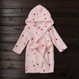 Cute Cartoon Pattern Children Bathrobe Autumn Long Sleeve Baby Pajamas Boys Girls Sleepwear Hooded Soft Kids Robes For Children
