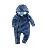 Kimocat new High quality spring and autumn Lucky No.7 Fashion Newborn Baby Ropmer Cartoon Long Sleeve Baby Boy  Clothes