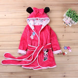 2017 Cute baby Pajamas Robe Cartoon Fleece children's bathrobes for Boys Girls Sleepwear Spring Autumn Children Clothing