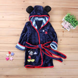 2017 Cute baby Pajamas Robe Cartoon Fleece children's bathrobes for Boys Girls Sleepwear Spring Autumn Children Clothing