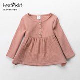 Kacakid Spring cute baby girls Tees shirt kids cotton T-shirt children long sleeve tops Sweatshirts
