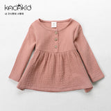 Kacakid Spring cute baby girls Tees shirt kids cotton T-shirt children long sleeve tops Sweatshirts