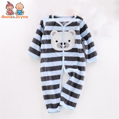 0-6 Months Newborn Fleece Bodysuits Clothing Velvet Embroidered One-Pieces TLL0100