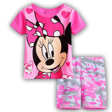 Kids Boys Girls Clothes Baby Pajamas Summer Short Sleeved Set Cartoon Spiderman Minnie Lackey Children's Sleepwear