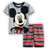 Kids Boys Girls Clothes Baby Pajamas Summer Short Sleeved Set Cartoon Spiderman Minnie Lackey Children's Sleepwear