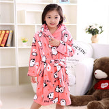 2017 New Winter Kids Bath Robe Flannel Baby Girls Bathrobe Kids Clothes Boys children's Bathrobe Girls Robes