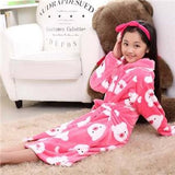2017 New Winter Kids Bath Robe Flannel Baby Girls Bathrobe Kids Clothes Boys children's Bathrobe Girls Robes
