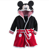 Cute Kids Robe Flannel Long Sleeve Baby Boys Girls Robes Bathing Robes Sleepwear Cartoon Animal Hooded Bath Robes Baby Clothes