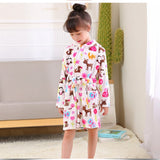 Cute Kids Robe Flannel Long Sleeve Baby Boys Girls Robes Bathing Robes Sleepwear Cartoon Animal Hooded Bath Robes Baby Clothes