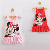 2018 summer new minnie Dress children children's clothing girls short-sleeved dress princess