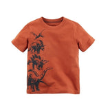 Green Dino Baby Boys Tees Shirts Children Clothes Tops 0-2 Years Cotton Short Sleeve Boy T-Shirt Toddler T-Shirt Kids Outfit