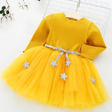 Baby Dresses For Girls Autumn Winter Long Sleeved Knit princess dress Lotus Leaf Collar Pocket Doll Dress Girls Baby Clothing