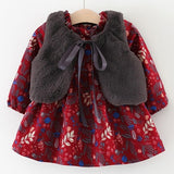 Humor Bear 2018 Fall Winter Wear Baby Girls Princess Dress Velvet long-sleeve dress Party Dresses Baby Clothes Baby Clothing