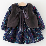 Humor Bear 2018 Fall Winter Wear Baby Girls Princess Dress Velvet long-sleeve dress Party Dresses Baby Clothes Baby Clothing