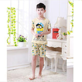 2017 children pajamas set kids baby girl boys cartoon casual clothing costume short sleeve children sleepwear pajamas sets