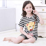 2017 children pajamas set kids baby girl boys cartoon casual clothing costume short sleeve children sleepwear pajamas sets