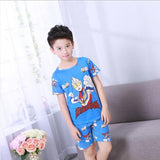 2017 children pajamas set kids baby girl boys cartoon casual clothing costume short sleeve children sleepwear pajamas sets