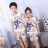 2017 children pajamas set kids baby girl boys cartoon casual clothing costume short sleeve children sleepwear pajamas sets