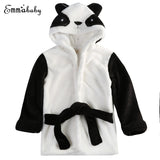 2017 Kawaii Flannel Unisex Character Sleepwear Robe Spring Winter Boy Girl Animal Robes Plush Baby  Infant Bath Bathrobe Panda
