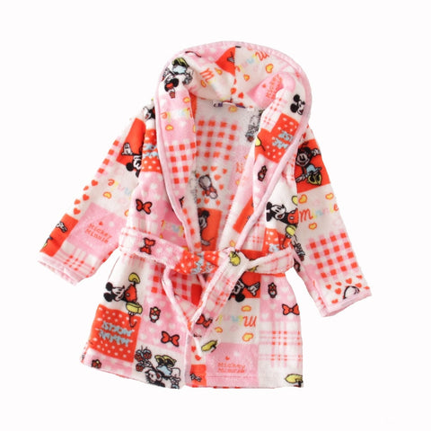 Autumn Winter Children's Bathrobe Flannel Kids Bath Robe Baby Girls Kids Clothes Pyjamas Kids Girls Robes Sleepwear Nightwear