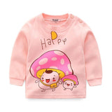 2018 Autumn Kids Tshirt Baby Boy Girls Clothes Cotton Children T-shirts For Boy Cartoon Print Long Sleeve Tops Boys T Shirts