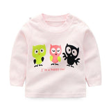 2018 Autumn Kids Tshirt Baby Boy Girls Clothes Cotton Children T-shirts For Boy Cartoon Print Long Sleeve Tops Boys T Shirts
