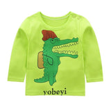 2018 Autumn Kids Tshirt Baby Boy Girls Clothes Cotton Children T-shirts For Boy Cartoon Print Long Sleeve Tops Boys T Shirts