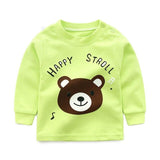2018 Autumn Kids Tshirt Baby Boy Girls Clothes Cotton Children T-shirts For Boy Cartoon Print Long Sleeve Tops Boys T Shirts