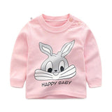2018 Autumn Kids Tshirt Baby Boy Girls Clothes Cotton Children T-shirts For Boy Cartoon Print Long Sleeve Tops Boys T Shirts