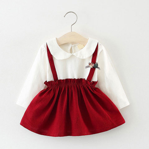 1st baby girls Spring fall clothes Christmas dress for newborn baby girls clothing birthday princess long sleeve dresses dress