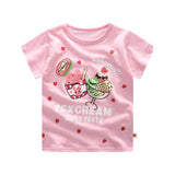 Pink Baby Girls T shirts Summer 2019 New Cotton Baby Girls Clothes Children Girls Clothing Newborn Baby t shirts Girls t shirts