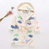 2019 New Soft Children's Robes for 2-6 Years Baby Kids Pajamas Boys Girls Cartoon Sleepwear Bathrobes Kids Hooded Baby Robes