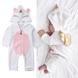 Toddler Newborn Unicorn Baby Girls Fleece Romper Jumpsuit Jumper Outfits Costume