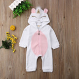 Toddler Newborn Unicorn Baby Girls Fleece Romper Jumpsuit Jumper Outfits Costume