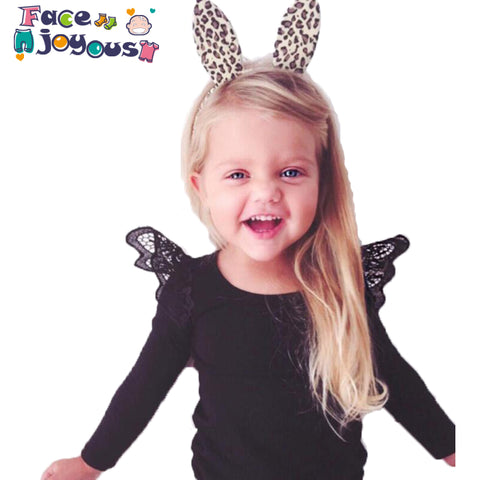 Baby T-shirts For Girls Clothes 4 Colors Pink/Black/White/Striped Lace Long Sleeve Tops tees newborn baby girl clothing 0-24M