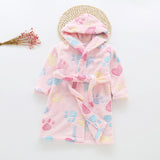 2018 New Soft Children's Robes for 2-8 Years Baby Kids Pajamas Boys Girls Cartoon Sleepwear Bathrobes Kids Hooded Baby Robes
