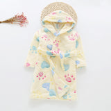 2018 New Soft Children's Robes for 2-8 Years Baby Kids Pajamas Boys Girls Cartoon Sleepwear Bathrobes Kids Hooded Baby Robes