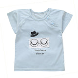 Newborn Baby Summer T-shirt Clothing Short-Sleeved Cotton Soft Toddler Baby Boys Girls Tops Hot Printing Patch Clothes T Shirt