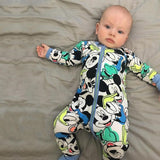 New Retail  new Newborn infants baby boy and girl wear mickey even climb clothes conjoined ha garments