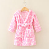 weLaken 2019 Soft Children's Robes for 2-8Yrs Baby Kids Pajamas Boys Girls Cartoon Sleepwear Bathrobes Kids Hooded Baby Robes