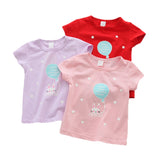 2019 Baby Girl T Shirts Tops Cotton Shorts t-shirts Casual Baby Girl Summer Clothes Birthday Baby Girl Shirts Clothing