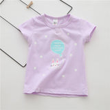2019 Baby Girl T Shirts Tops Cotton Shorts t-shirts Casual Baby Girl Summer Clothes Birthday Baby Girl Shirts Clothing