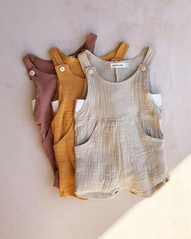 0-3T Toddler Kids Baby Girl Boy Cotton Brace Pants Overalls Jumpsuit Romper Outfits